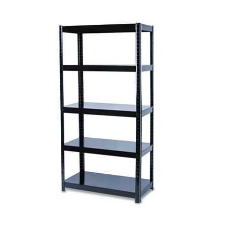 Safco Safco, Boltless Steel Shelving, Five-Shelf, 36w X 18d X 72h, Black 5245BL